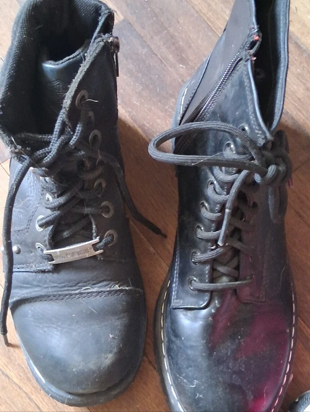 Harley-Davidson Black Lace-Up womens Boots
